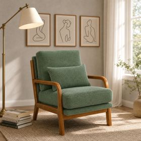 Wooden Lounge Chair (Option: Dark green)