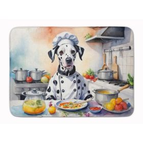 Dalmatian The Chef Memory Foam Kitchen Mat Machine Washable Anti-Fatigue Mat Cushion Comfort Bath Mat or Kitchen Rug (Option: Default)