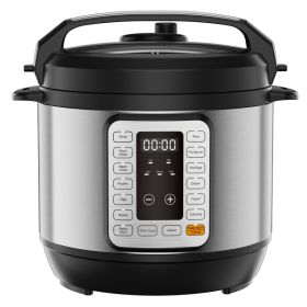 Electric pressure cooker, multi-functional kitchen appliance, instant heating multi-functional cookingware, stainless steel cookingware (Color: Silver  8QT)