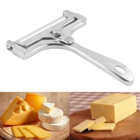 Stainless Steel Cheese Slicer Perfectly Adjustable Thickness Wire Cheese Cutter (Option: A)
