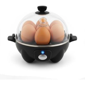 Rapid Egg Cooker, 7 Hard Boiled Eggs, Black Egg Poacher Boiler, Steamer & Omelette Maker Machine, Soft Or Poached Eggs For Breakfast (Option: Black)