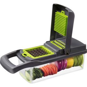 16 IN 1 VEGETABLE CHOPPER SALAD FRUIT ONION SLICER FOOD DICER CUTTER PEELER (Option: A)