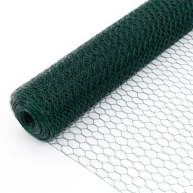 Large Size Galvanized Hexagonal Floral Green Chicken Wire, Outdoor Anti-Rust Chicken Wire Poultry Netting for Garden, Large Chicken Coop Wire Fen (Option: Green)