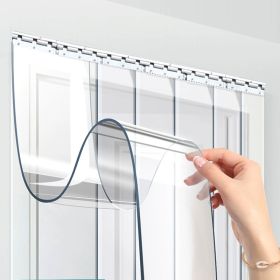 PVC Strip Door Curtain 7.87Inch Width 1.5mm Thickness 5Pcs Set Cold Air Isolation Dustproof Energy Saving Plastic Door Screen For Warehouse Garag (Option: 110inch)